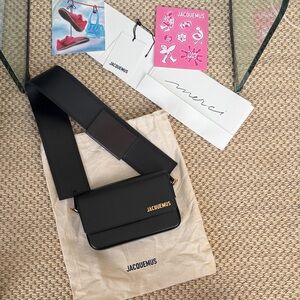 Jacquemus Le Carinu Black Leather Shoulder Bag